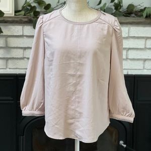 Ann Taylor NWT Blush Pink Blouse M